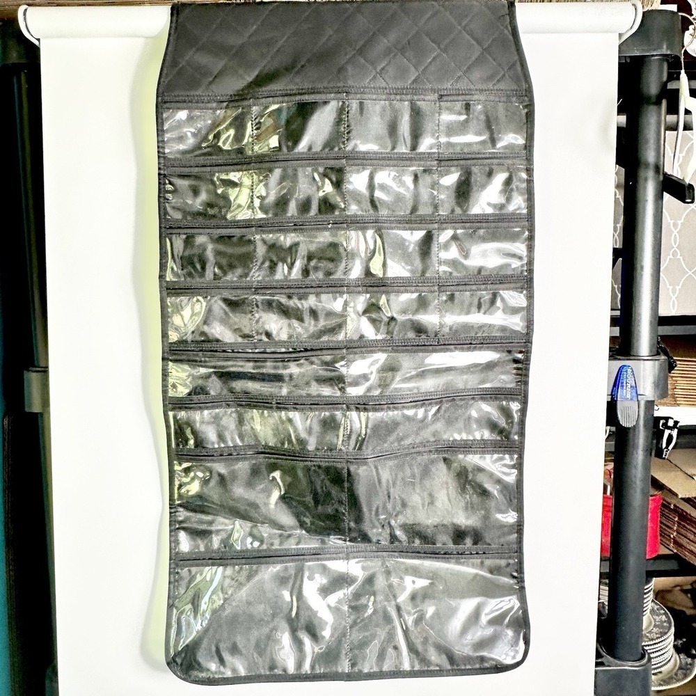 Mary Kay Hanging Cosmetic Organizer Travel Makeup Storage Bag Black 32x18